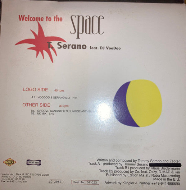 T. Serano feat. DJ VooDoo* : Welcome To The Space (12")