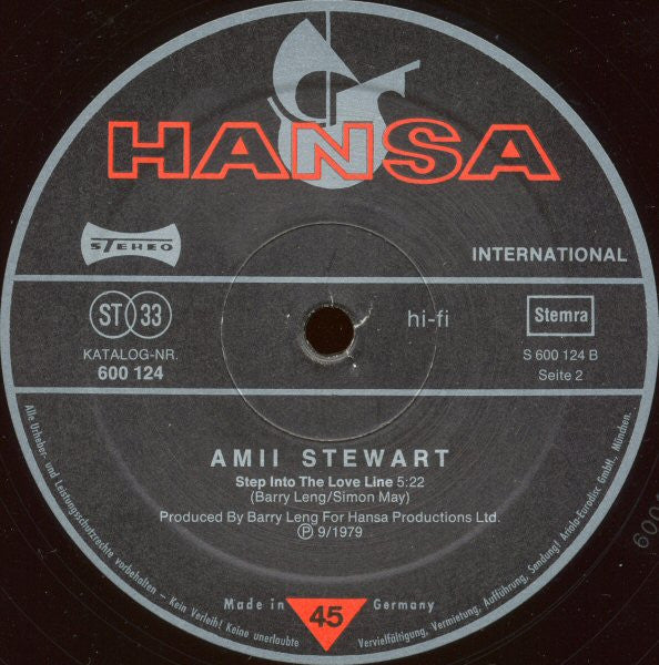 Amii Stewart : Jealousy (Long Version) (12", Single)