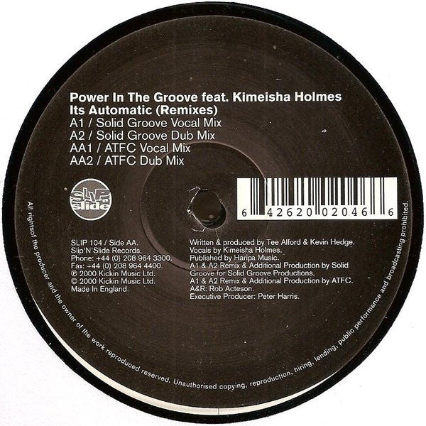 Power In The Groove Featuring Kimiesha Holmes : Its Automatic (Remixes) (12", Gen)