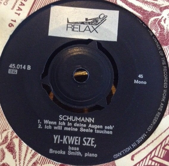 Yi-Kwei Sze, Gérard van Blerk, Brooks Smith (2), Robert Schumann : Volga Boatmen Song  (7", Mono)