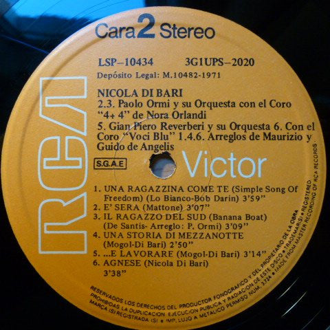 Nicola Di Bari : Nicola Di Bari (LP, Album)