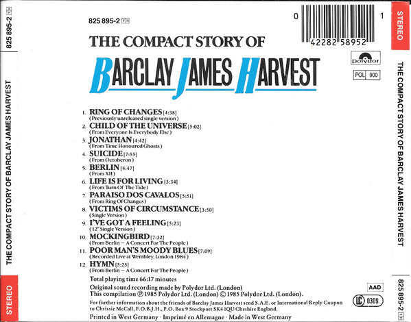 Barclay James Harvest : The Compact Story Of Barclay James Harvest (CD, Comp)