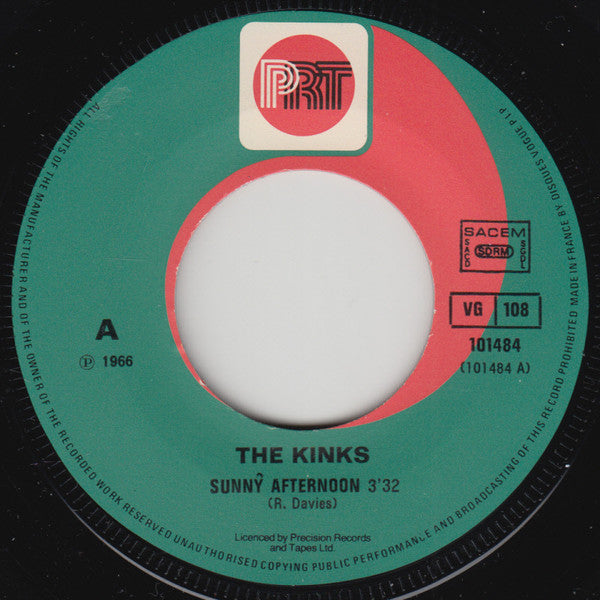 The Kinks : Sunny Afternoon / A Well Respected Man (7", Single)