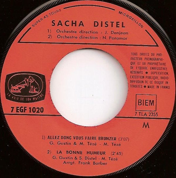 Sacha Distel : Allez Donc Vous Faire Bronzer (7", EP)