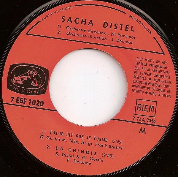 Sacha Distel : Allez Donc Vous Faire Bronzer (7", EP)