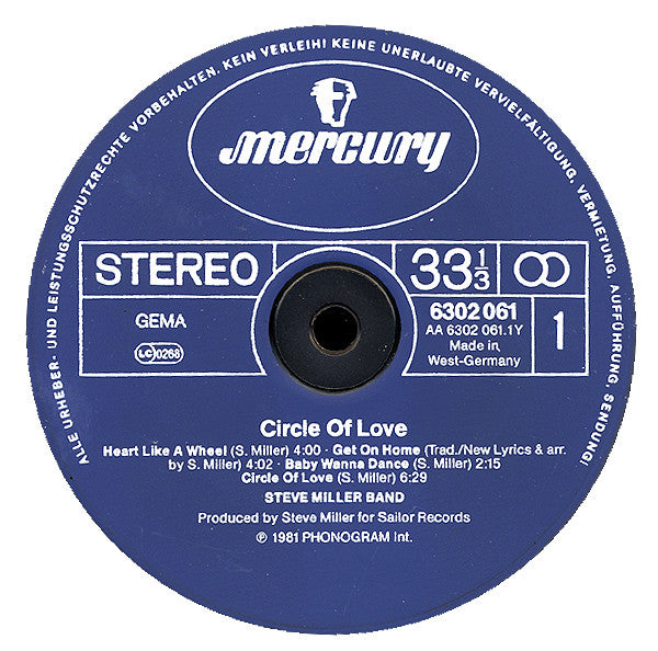 The Steve Miller Band* : Circle Of Love (LP, Album)