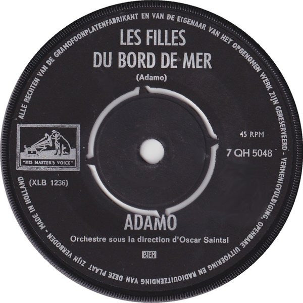 Adamo : Les Filles Du Bord De Mer / Le Grand Jeu (7", Single)