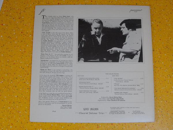 Vincent Falcone Trio : You Again (LP, Album)