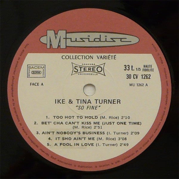 Ike & Tina Turner : So Fine (LP, Album, RE)
