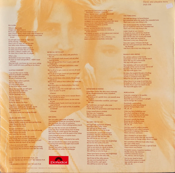 Jake Holmes : So Close So Very Far To Go (LP, Album)