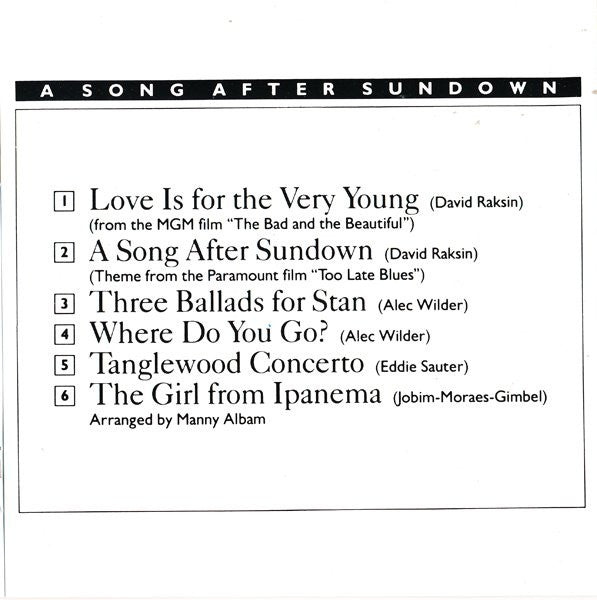 Stan Getz With Arthur Fiedler : A Song After Sundown (Stan Getz With Arthur Fiedler At Tanglewood) (CD, Album, RE, RM)