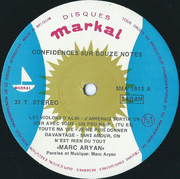 Marc Aryan : Confidences Sur Douze Notes (LP, Gat)