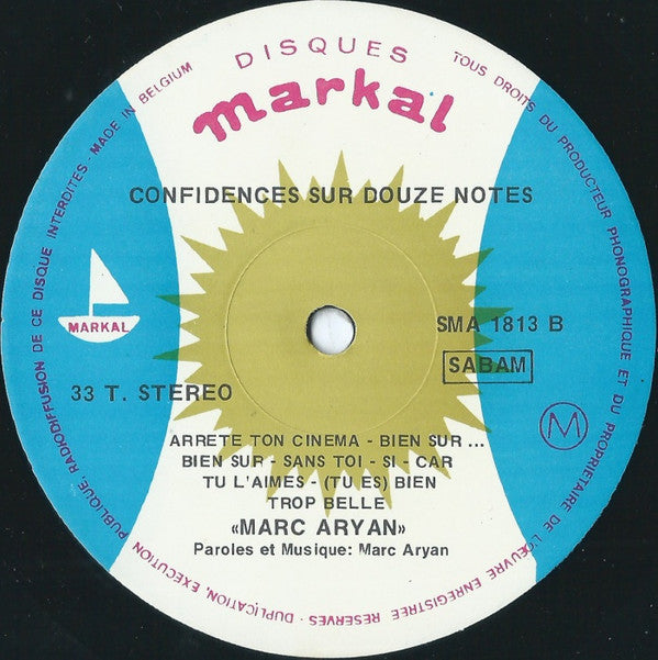 Marc Aryan : Confidences Sur Douze Notes (LP, Gat)