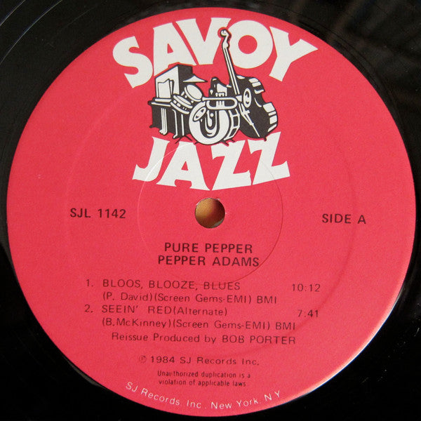Pepper Adams : Pure Pepper (LP, Album, Mono)