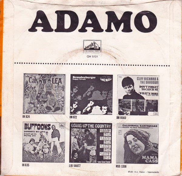 Adamo : Les Amours De Journaux / Pauvre Verlaine (7", Single)