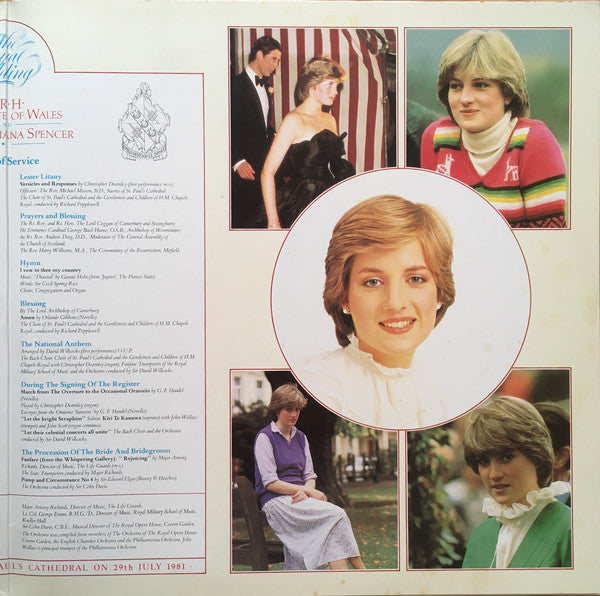 Various : The Royal Wedding Of H.R.H. The Prince Of Wales And The Lady Diana Spencer - The BBC Recording From St. Paul's Cathedral On 29th July 1981 (LP, Album)