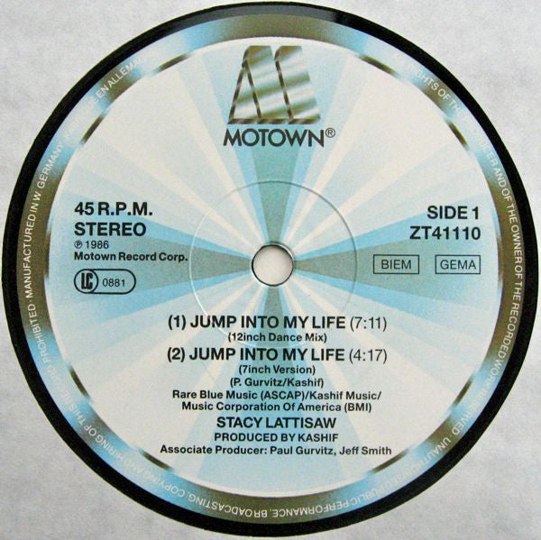 Stacy Lattisaw : Jump Into My Life (12", Maxi)