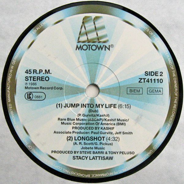 Stacy Lattisaw : Jump Into My Life (12", Maxi)