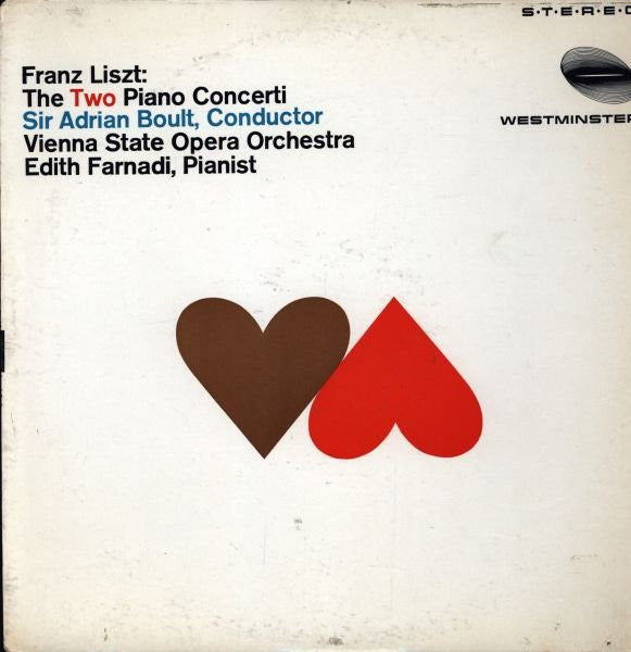 Sir Adrian Boult, Orchester Der Wiener Staatsoper, Edith Farnadi : Franz Liszt: The Two Piano Concerti (LP, Album)