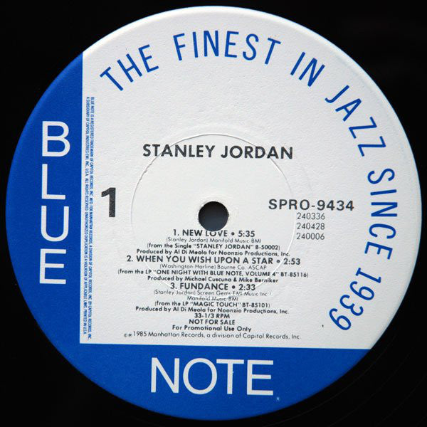 Stanley Jordan : Stanley Jordan (12", EP, Promo, Smplr)