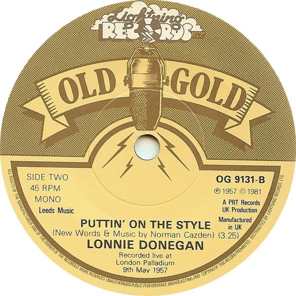 Lonnie Donegan And His Skiffle Group* : Gamblin' Man (7", Single, Mono, RE)