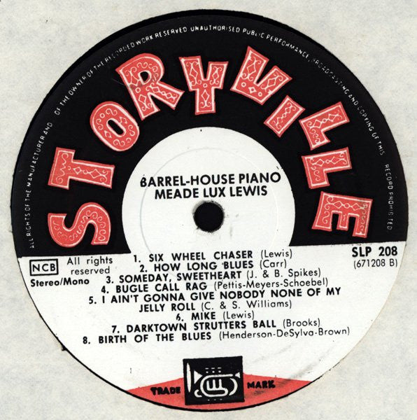 Meade "Lux" Lewis : Barrel-House Piano (LP, RE)
