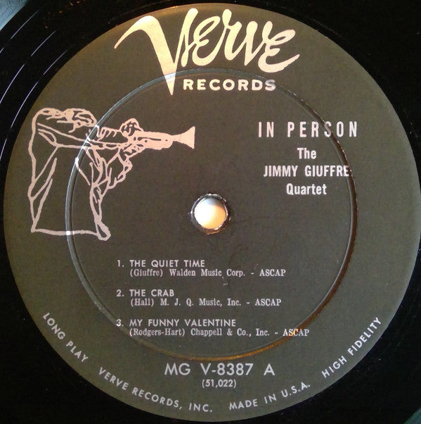 The Jimmy Giuffre 4 : In Person (LP, Album, Mono)