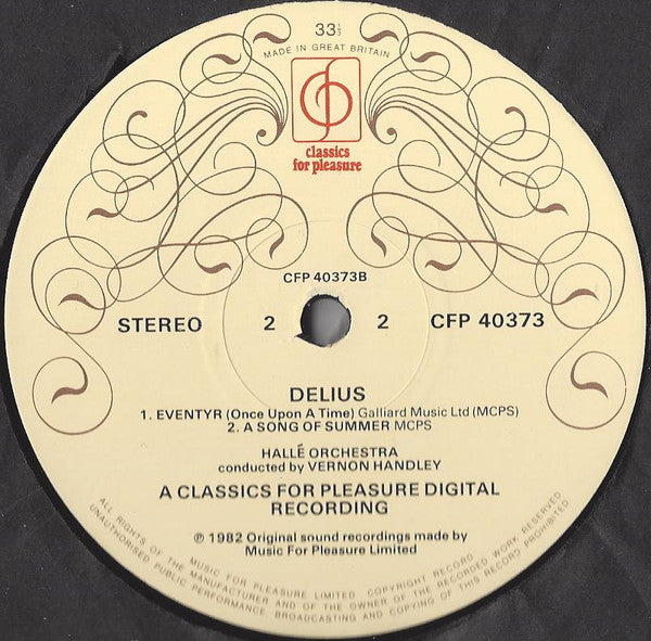 Frederick Delius, Hallé Orchestra, Vernon Handley : Brigg Fair / A Song Of Summer / In A Summer Garden /  Eventyr (LP)