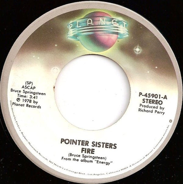 Pointer Sisters : Fire (7", Single, Gen)