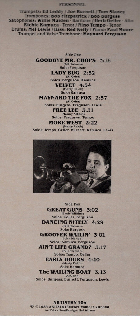 Maynard Ferguson & His Orchestra : Recorded Live 1956 (LP, Mono, Unofficial)