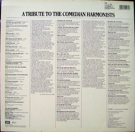 The King's Singers : A Tribute To The Comedian Harmonists (LP, Comp)