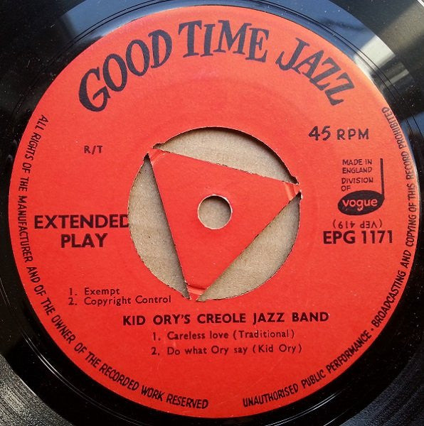 Kid Ory And His Creole Jazz Band : Kid Ory's Creole Jazz Band 1944 - 45 Vol. 2 (7", EP)