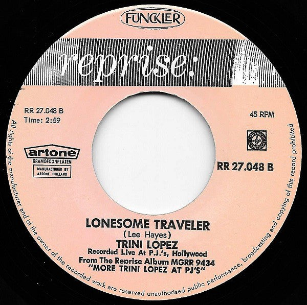 Trini Lopez : Kansas City (7", Single)