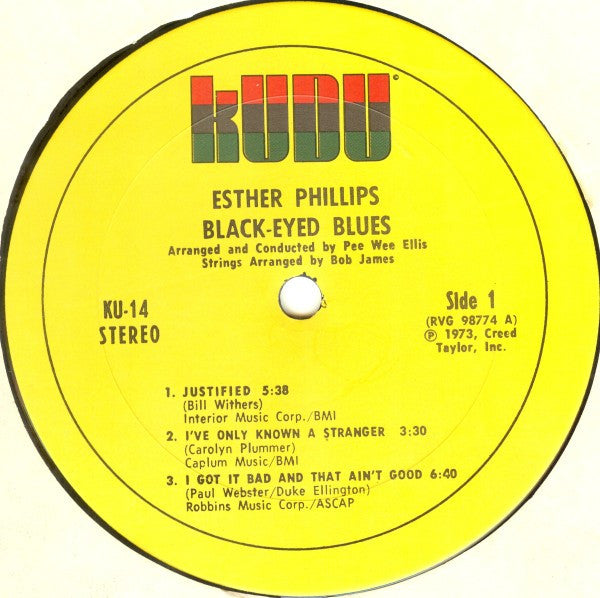 Esther Phillips : Black-Eyed Blues (LP, Album)