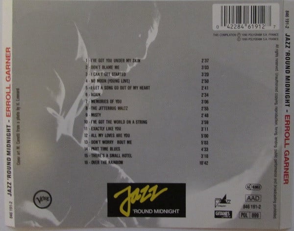 Erroll Garner : Jazz 'Round Midnight (CD, Comp)