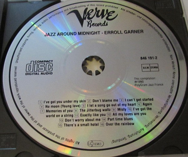 Erroll Garner : Jazz 'Round Midnight (CD, Comp)