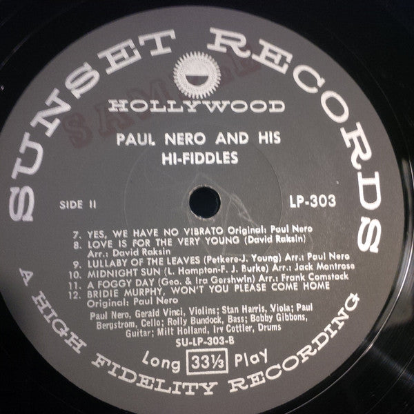 Paul Nero & His Hi Fiddles : Play The Music Of Shorty Rogers · Marty Paich · Jimmy Giuffre · David Raksin · Frank Comstock · Bob Cooper · Jack Montrose · Ruby Raksin & Paul Nero (LP, Album)