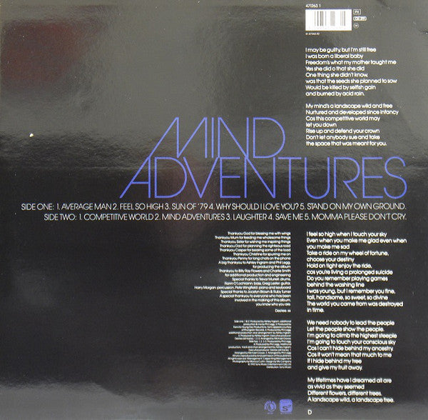 Des'ree : Mind Adventures (LP, Album)