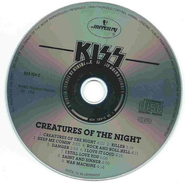Kiss : Creatures Of The Night (CD, Album, RE)