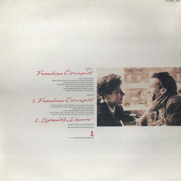 Steve Winwood : Freedom Overspill (12", Gat)