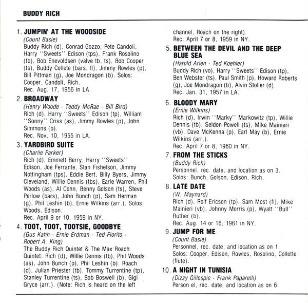 Buddy Rich : Buddy Rich (CD, Comp, RM)