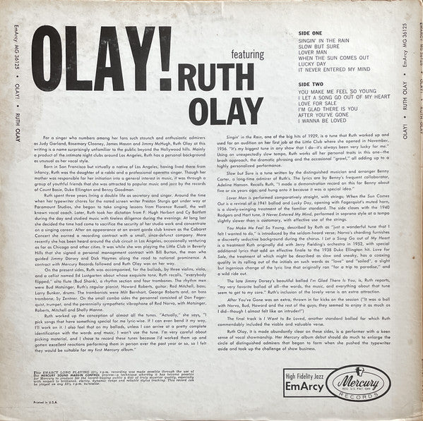 Ruth Olay : Olay! The New Sound Of Ruth Olay (LP, Album, Mono)