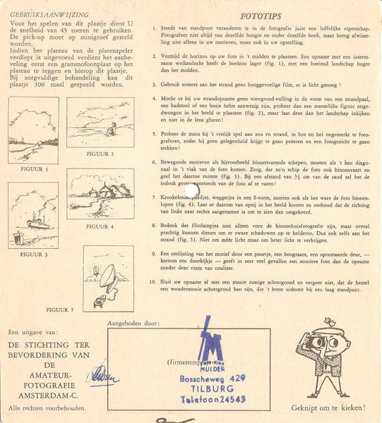 No Artist : Naar Zee En Strand Naar Bos En Hei (Flexi, 7", Shape, S/Sided, Card, Pic)