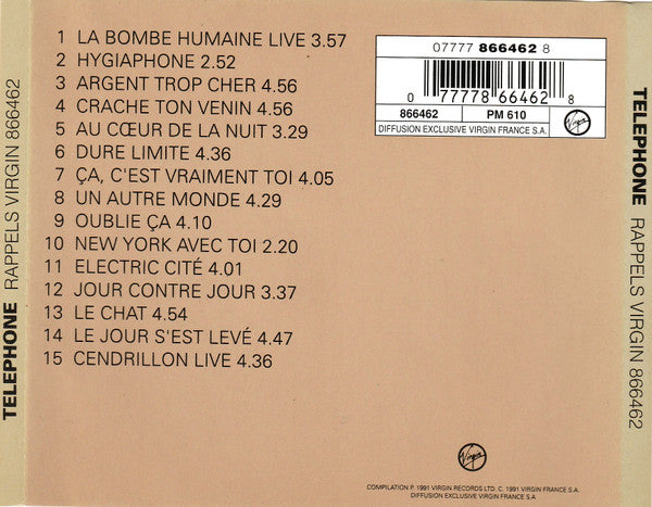 Téléphone : Rappels (CD, Comp, RE)