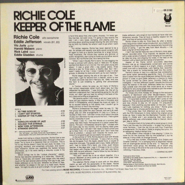 Richie Cole : Keeper Of The Flame (LP, Album)