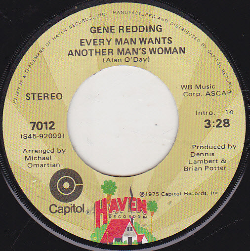 Gene Redding : Every Man Wants Another Man's Woman / Easy For You To Say (7")