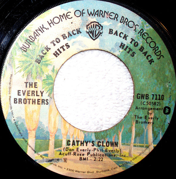 Everly Brothers : Cathy's Clown / So Sad (To Watch Good Love Go Bad) (7", Single)