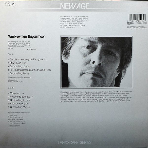Tom Newman (2) : Bayou Moon (LP, Album)