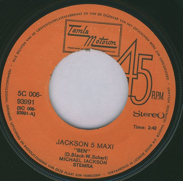 Michael Jackson / The Jackson 5 : Jackson 5 Maxi (7", Maxi, Fuc)