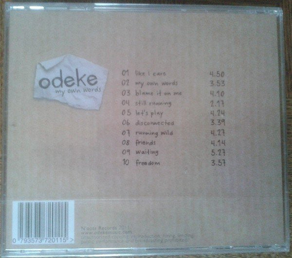 Odeke : My Own Words (CD, Album)